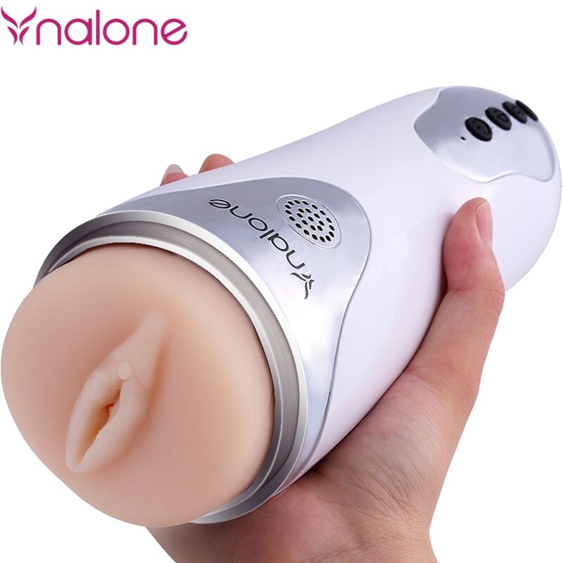 Nalone-Magician Masturbator cu Vibrație, Alb-TPE, 7 Trepte · Masturbatoare (imaginea 5)