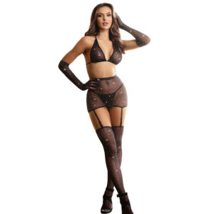 Subblime Bodystockings-952174 Fishnet Bodystocking con Guanti
