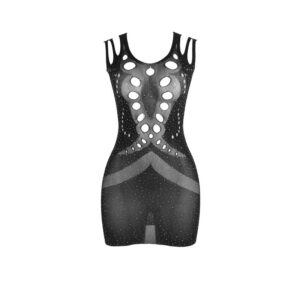 Subblime-Abito in Rete con Strisce 952198 Nero · Lingerie sexy donna (immagine 6)