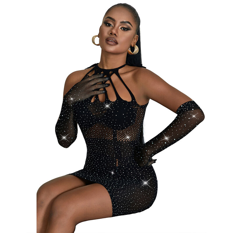Subblime Dresses-952235 Abito a rete con strass Nero One Size 3 Subblime Dresses-952235 Abito a rete con strass Nero One Size · Lingerie sexy donna (imaginea 3)