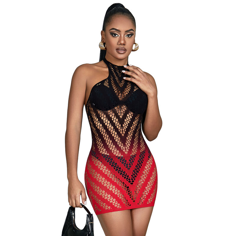 Subblime Dresses-952242 Abito Rete Elastica Degradé Rosso · Lingerie sexy donna