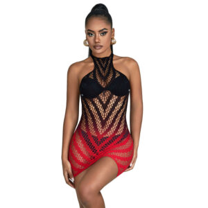 Subblime Dresses-952242 Abito Rete Elastica Degradé Rosso · Lingerie sexy donna (immagine 5)