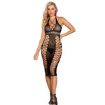Subblime-Abito lungo in rete 952310 Nera · Lingerie sexy donna
