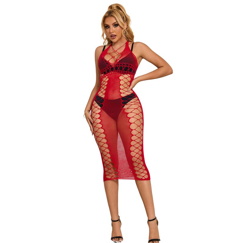 Subblime Dresses-952327 Vestito lungo in rete Rossa One Size 2 Subblime Dresses-952327 Vestito lungo in rete Rossa One Size · Lingerie sexy donna (imaginea 2)