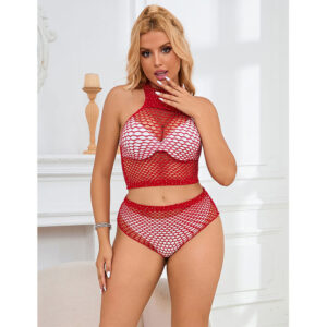 Subblime Sets-952402 Set Rete Strass Rosa, One Size · Lingerie sexy donna (immagine 7)