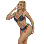 Subblime Dresses-952426 Vestito Rete Manica Lunga Rainbow One Size · Lingerie sexy donna