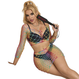 Subblime Sets-952440 Set 2 Parti Maglia Arcobaleno, Maniche Lunghe One · Lingerie sexy donna (immagine 4)