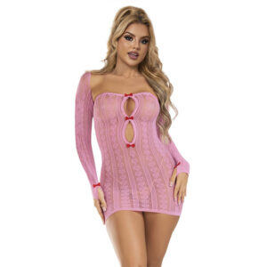 Subblime Dresses-952471 Abito Rete Rosa, Taglia unica · Lingerie sexy donna (imaginea 4)