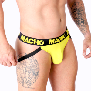 Macho Underwear-MX25A Jock Lycra Giallo · Intimo uomo (immagine 3)
