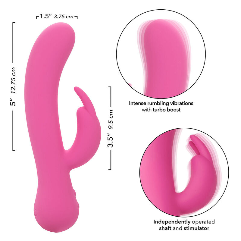 Calexotics-First Time Rabbit Vibratore ricaricabile Rosa-Silicone · Vibratori (immagine 9)