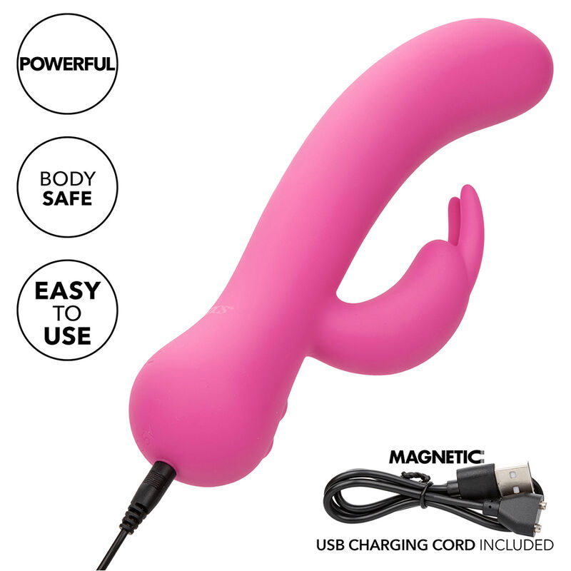 Calexotics-First Time Rabbit Vibratore ricaricabile Rosa-Silicone · Vibratori (immagine 8)