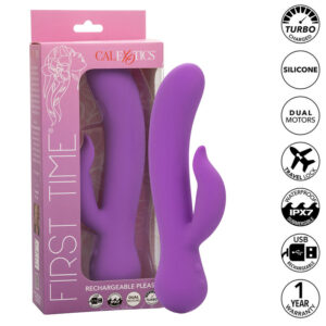 Calexotics-Primo tempo Vibratore Pleaser Ricaricabile, Viola-Silicone · Vibratori (immagine 10)