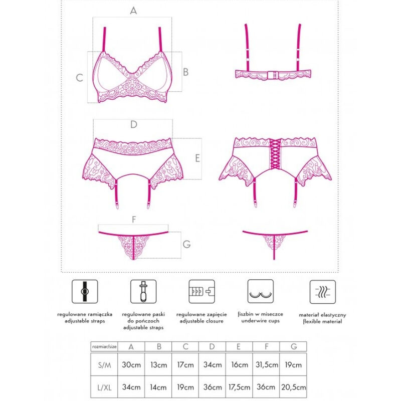 Livco Corsetti Fashion-Nahir LC-20214 Set con Portjartier · Lingerie sexy donna (imaginea 4)