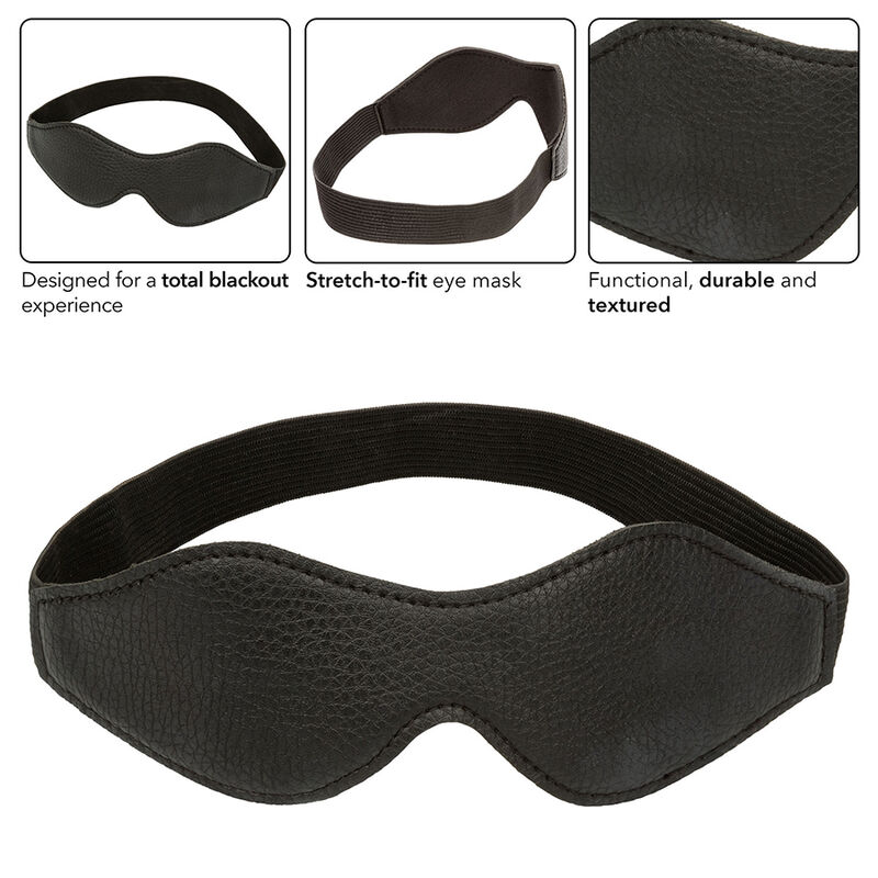 Calexotics-Maschera per Occhi Notturni in Pvc, Nero · Bondage & Manette (immagine 3)