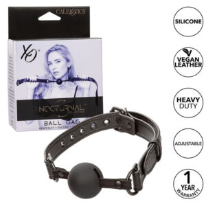 Calexotics-Nocturnal Ball Gag di Silicone Nero · Bondage & Manette (immagine 7)