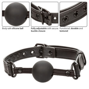 Calexotics-Nocturnal Ball Gag di Silicone Nero · Bondage & Manette (immagine 3)