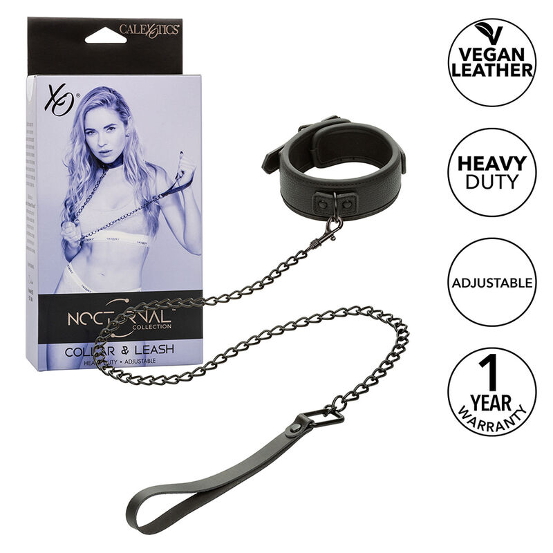 Calexotics-Collana notturna e guinzaglio in pelle, regolabile, Nero 7 Calexotics-Collana notturna e guinzaglio in pelle, regolabile, Nero · Bondage & Manette (imaginea 7)