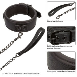 Calexotics-Collana notturna e guinzaglio in pelle, regolabile, Nero 11 Calexotics-Collana notturna e guinzaglio in pelle, regolabile, Nero · Bondage & Manette (imaginea 4)