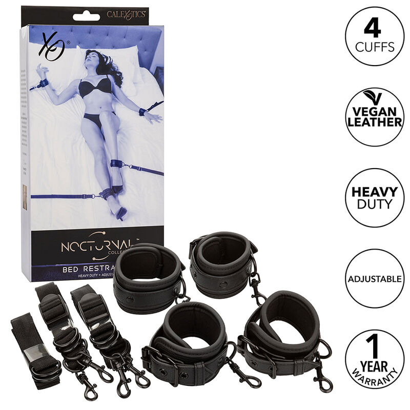 Calexotics-Notturno Imbracatura per letto in pelle regolabile nera 2 Calexotics-Notturno Imbracatura per letto in pelle regolabile nera · Bondage & Manette (imaginea 2)