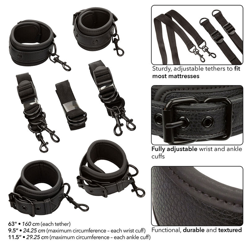 Calexotics-Notturno Imbracatura per letto in pelle regolabile nera 3 Calexotics-Notturno Imbracatura per letto in pelle regolabile nera · Bondage & Manette (imaginea 3)