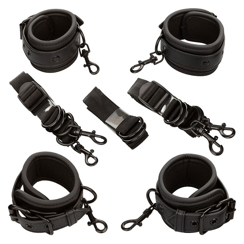 Calexotics-Notturno Imbracatura per letto in pelle regolabile nera