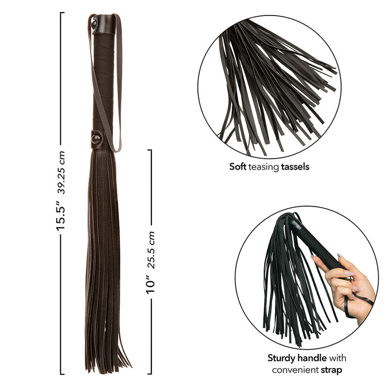 Calexotics-Notturno Flogger Pelle Nero · Accessori BDSM (imaginea 7)