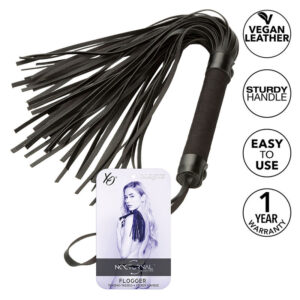 Calexotics-Notturno Flogger Pelle Nero · Accessori BDSM