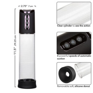 Calexotics-Peak Pompa di Aspirazione 4 Velocità Nero-Silicone, 3 · Anelli & Guaine per pene (imaginea 8)