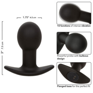 Calexotics-Rock Bottom Plug anale 10 Vibrazioni Silicone Nero-10 · Giocattoli anali (immagine 6)