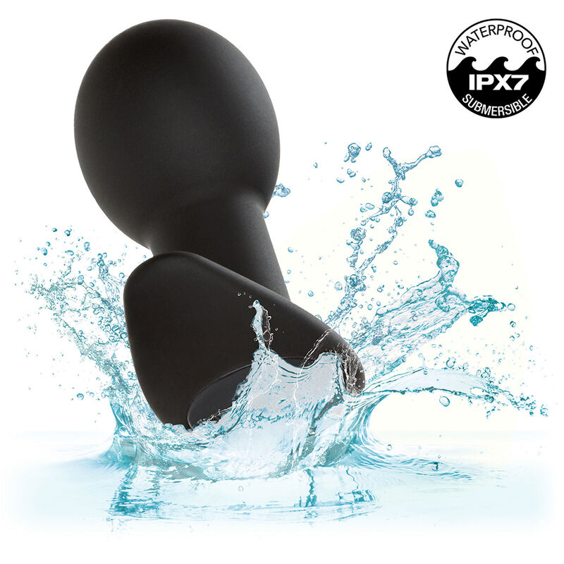 Calexotics-Rock Bottom Plug anale 10 Vibrazioni Silicone Nero-10 · Giocattoli anali (immagine 5)