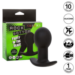 Calexotics-Rock Bottom Plug anale 10 Vibrazioni Silicone Nero-10 · Giocattoli anali (imaginea 2)