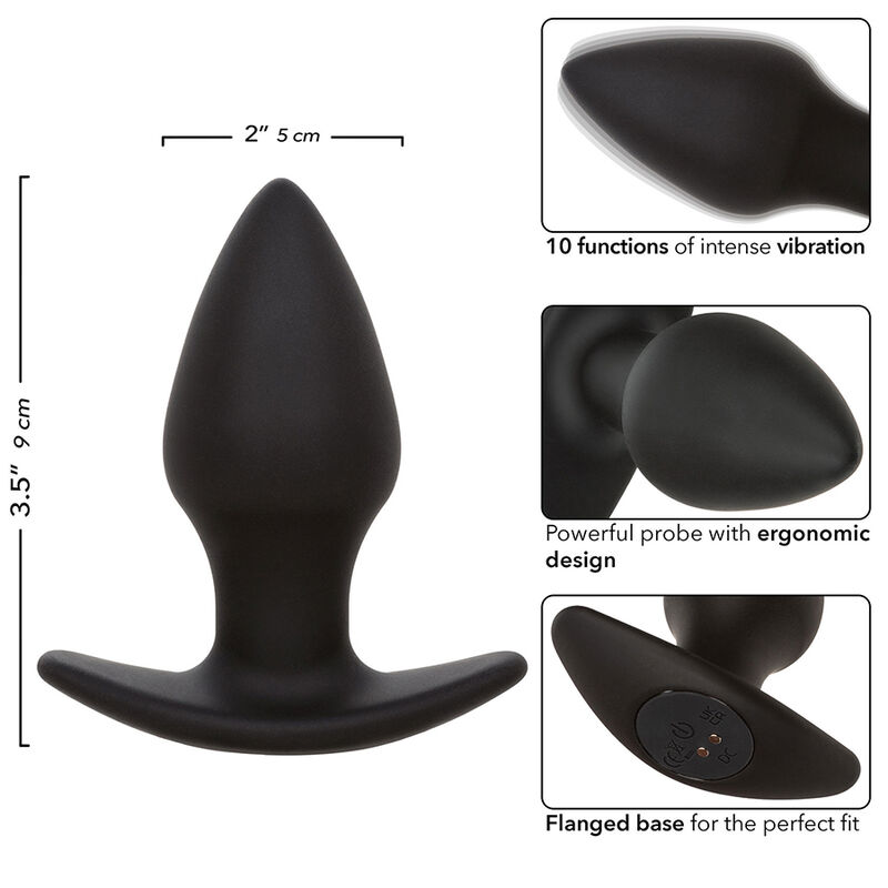 Calexotics-Rock Bottom Perfetto Plug anale 10 Vibrazioni Silicone · Giocattoli anali (immagine 7)