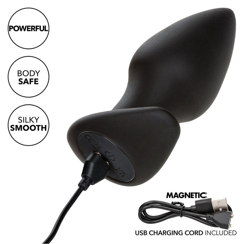 Calexotics-Rock Bottom Perfetto Plug anale 10 Vibrazioni Silicone · Giocattoli anali (immagine 3)