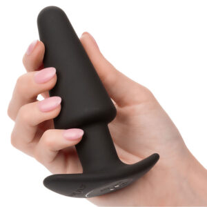 Calexotics-Rock Bottom Plug anale Conic 10 Vibrazioni, Silicone · Giocattoli anali (imaginea 5)