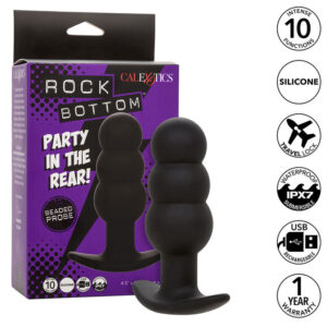 Calexotics-Rock Bottom Plug anale con Perline 10 Vibrazioni Silicone · Giocattoli anali (immagine 10)