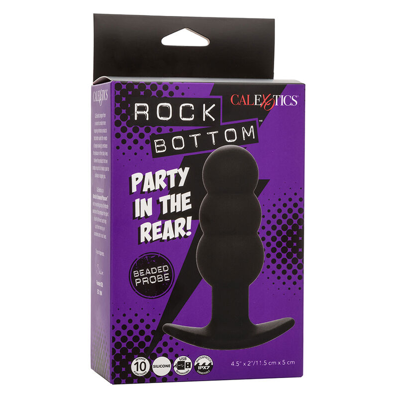 Calexotics-Rock Bottom Plug anale con Perline 10 Vibrazioni Silicone · Giocattoli anali (immagine 5)