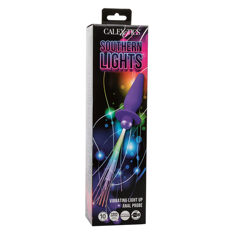 Calexotics-Southern Lights Plug anale Luminoso con 10 Vibrazioni · Giocattoli anali (immagine 3)