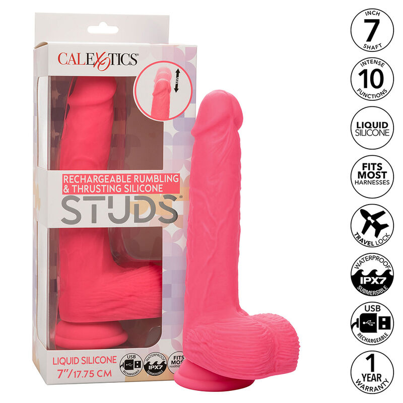 Calexotics-Studs Vibratore Realistico 17.75 cm, 10 Vibrazioni · Vibratori (immagine 10)