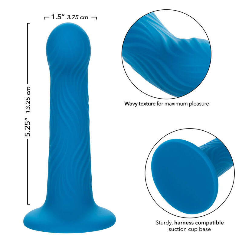 Calexotics-Wave Rider Ripple Plug anale Blu-Silicone, impermeabile · Giocattoli anali (immagine 5)