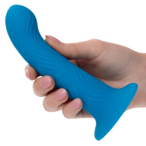 Calexotics-Wave Rider Ripple Plug anale Blu-Silicone, impermeabile