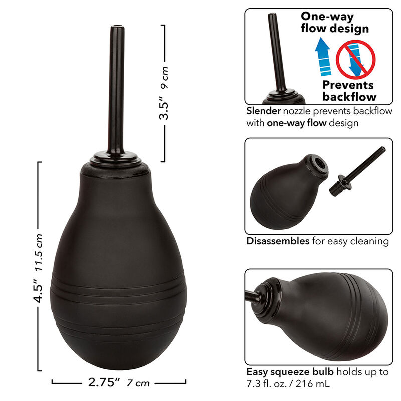 Calexotics-Irrigatore anale one-way Nero · Giocattoli anali (immagine 3)