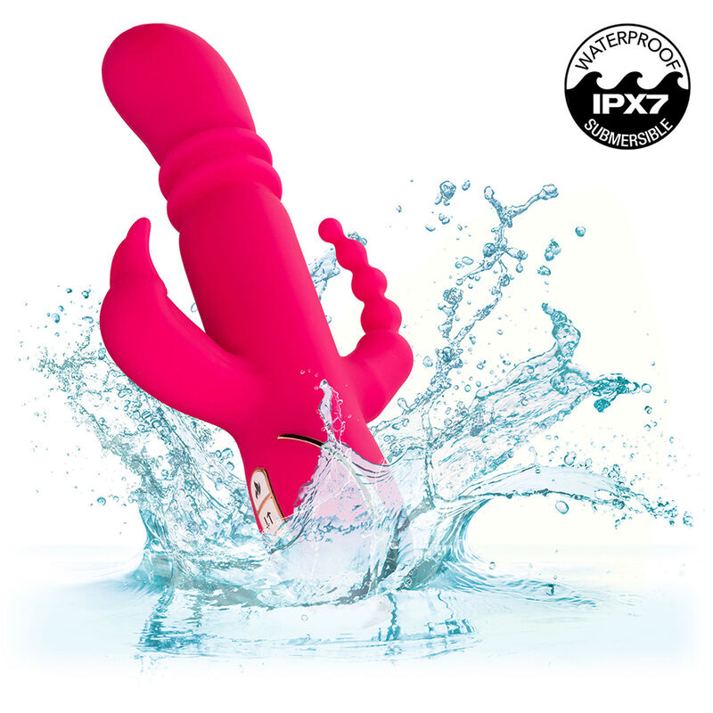 Calexotics-Jack Fantasy Vibratore Coniglio Triplo Riscaldato Rosa-7 · Vibratori (imaginea 6)
