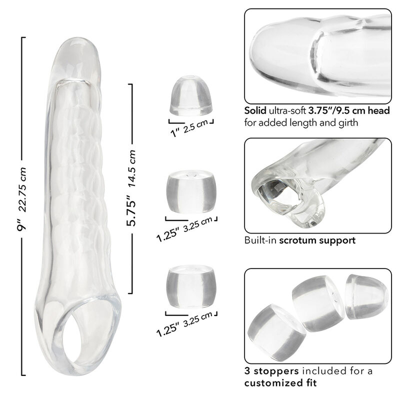 Calexotics-Maxx Extension Pene Regolabile Trasparente · Anelli & Guaine per pene (immagine 6)