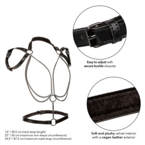 Calexotics-Euphoria Imbracatura Halter Multi-catena Premium-Pelle Ecologica · Bondage & Manette (imaginea 3)