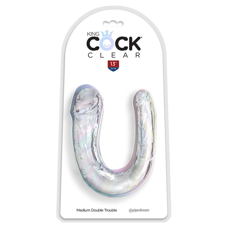 King Cock-Dildo Doppio Doppio Trouble 33 cm Trasparente TPE 2 King Cock-Dildo Doppio Doppio Trouble 33 cm Trasparente TPE — PIPEDREAMS · Dildo & Stimolatori (imaginea 2)