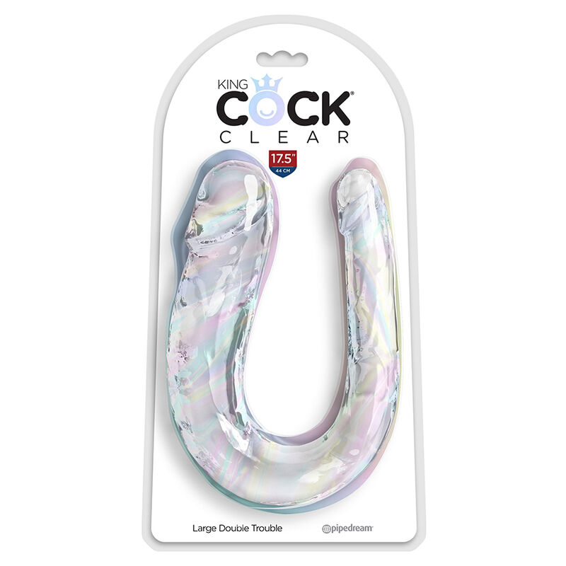 King Cock-Doppio Disturbo Doppio Dildo 44 cm Clear-TPE 2 King Cock-Doppio Disturbo Doppio Dildo 44 cm Clear-TPE — PIPEDREAMS · Dildo & Stimolatori (imaginea 2)