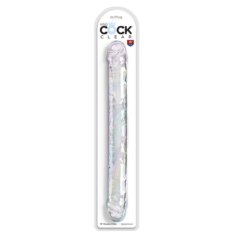 King Cock-Double Trouble Dildo Doppio 46 cm Trasparente-TPE — PIPEDREAMS · Dildo & Stimolatori (imaginea 5)