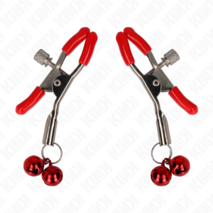Kink Nipple Grip-Red Double Bell Nipple Clamp 6 cm-Metal 10 Kink Nipple Grip-Red Double Bell Nipple Clamp 6 cm-Metal · Accessori BDSM (imaginea 5)