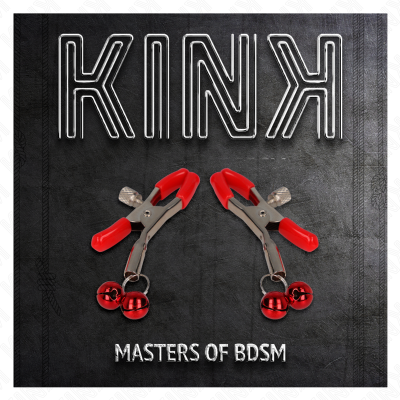 Kink Nipple Grip-Red Double Bell Nipple Clamp 6 cm-Metal 3 Kink Nipple Grip-Red Double Bell Nipple Clamp 6 cm-Metal · Accessori BDSM (imaginea 3)
