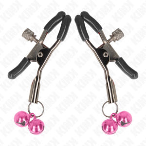Kink Nipple Grip-Pinza per Doppio Cappelli con Campanelle Rosa, 6 · Accessori BDSM (imaginea 5)